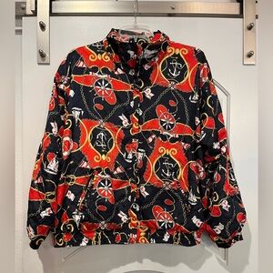 Vintage nautical sailing yacht style graphic windbreaker jacket. GUC!